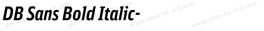 DB Sans Bold Italic字体转换